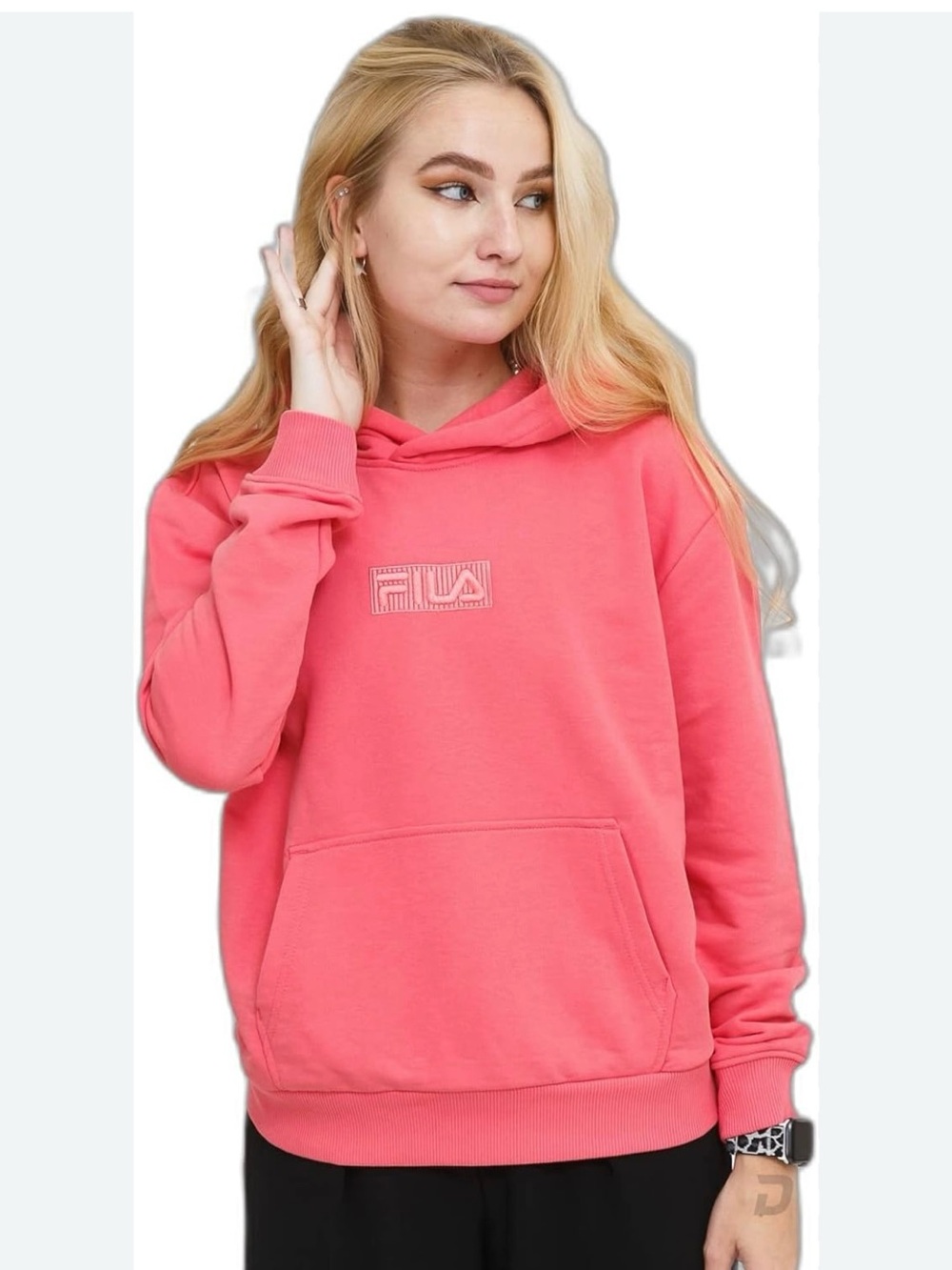 FILA Coral Pink Hoodie Sweatshirt